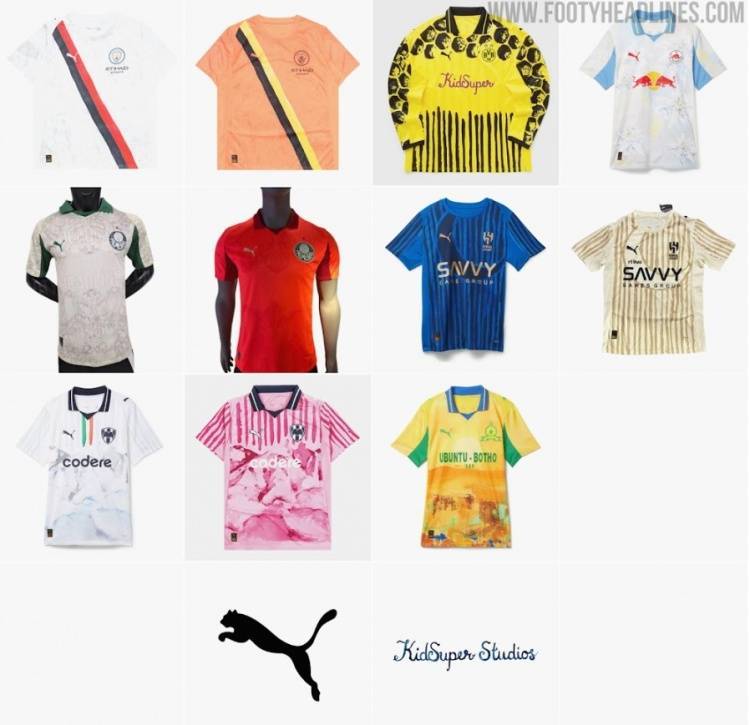 彪马携手KidSuper为2025世俱杯七支球队设计独特球衣