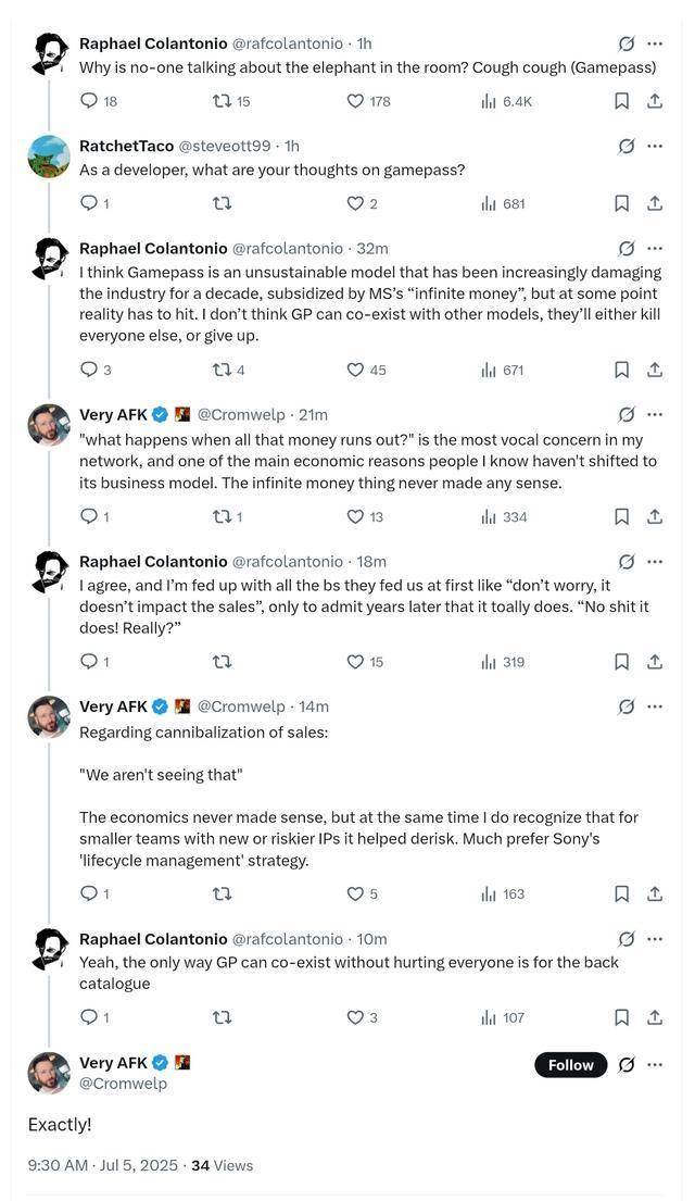 Arkane创始人批评Game Pass：已经伤害游戏行业很多年了