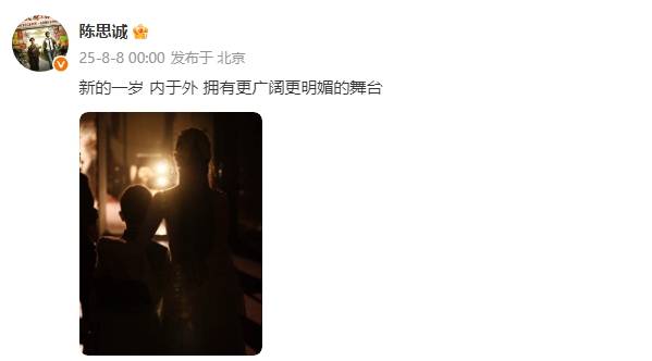 陈思诚卡零点为佟丽娅庆生!晒丫丫与儿子朵朵背影照好温馨